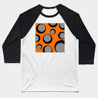 orange black and grey pop art pattern Baseball T-Shirt